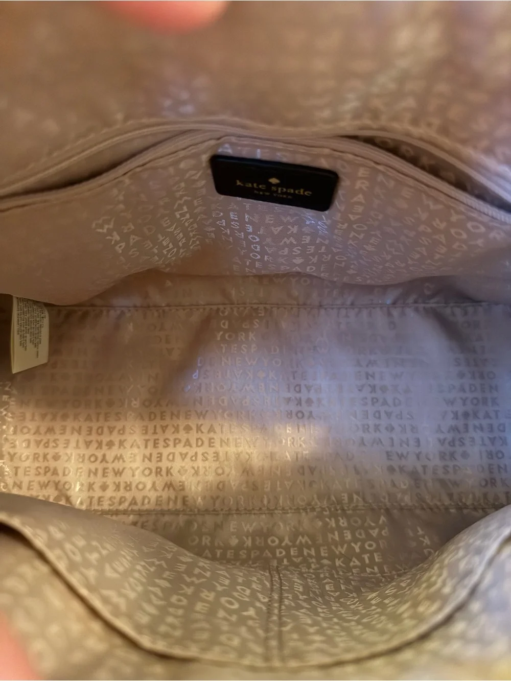 kate spade White and Black Dome Satchel with Gold Accent